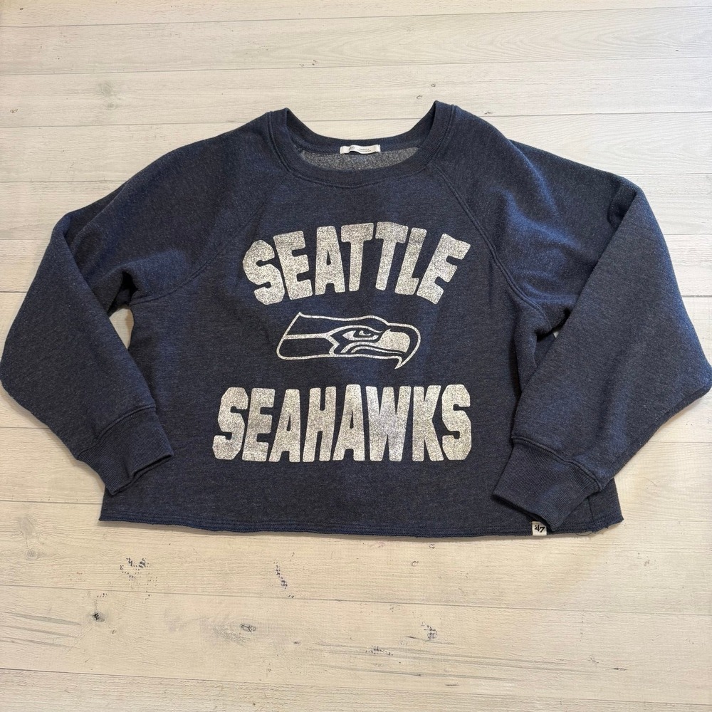 Seattle SeahawksWomen's '47 Heathered Navy sweatshirt Star Emerson women's small